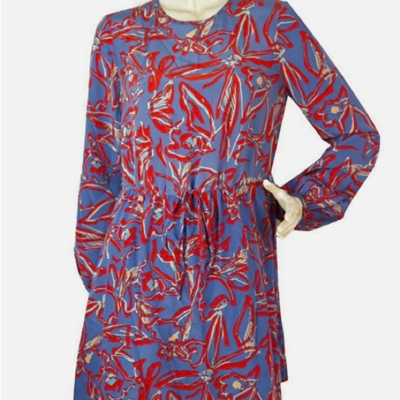 DVF Elsden Silk Dress. Beautifull silk mid-length silk dress w/pockets. - Picture 2 of 11